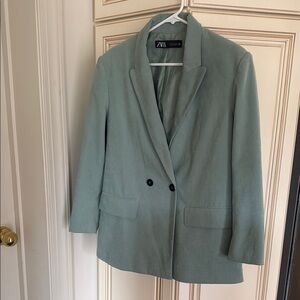 Zara Green Soft Blazer